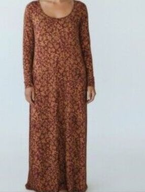 Peruvian Connection Dress Maxi Pima Cotton Modal Floral XL